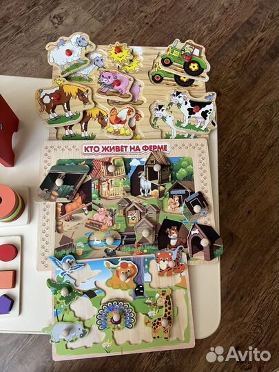 Деревянные развивающие игрушки пакетом