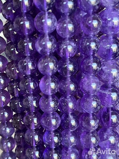 Натуральные бусины аметиста