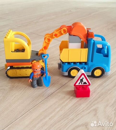 Lego duplo экскаватор и грузовик