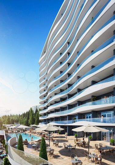 1-к. апартаменты, 40 м², 7/13 эт.