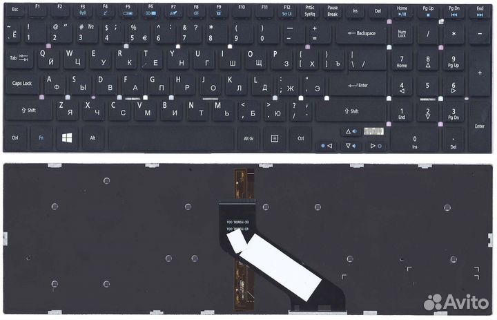 Клавиатура Acer V3-551 5755G 5830 с подсветкой