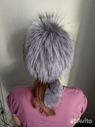 Шапка из песца новая