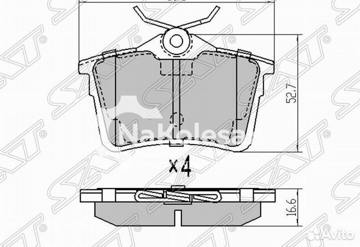 Колодки тормозные зад peugeot partner 13/citroen b