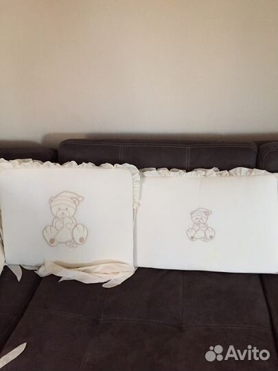 Бортик на детскую кроватку 125х65 с мишками