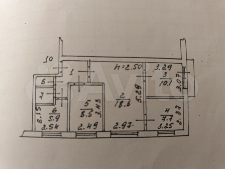 4-к. квартира, 59,6 м², 3/5 эт.
