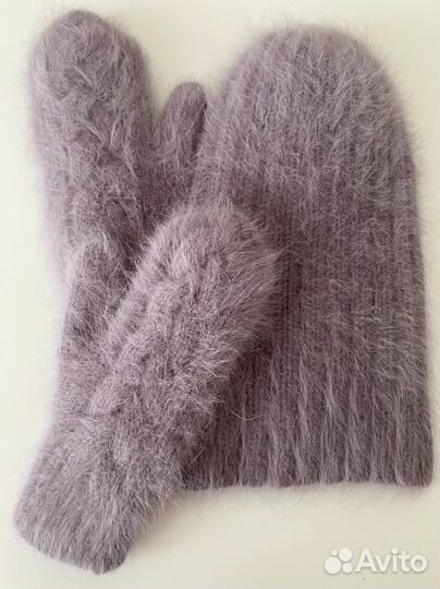 Шапка Варежки комплект ангора