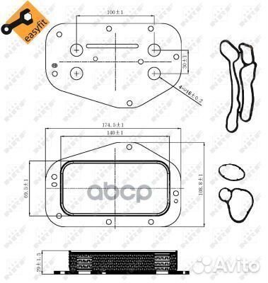 NRF 31314 радиатор масляный Chevrolet Cruze, O