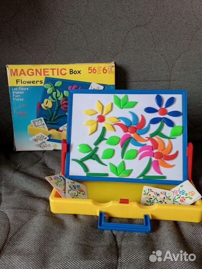 Детский конструктор на магнитах Цветы