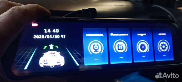 Видеорегистратор зеркало с камерой заднего вида