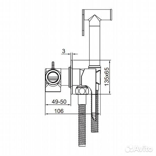 Смеситель с гигиеническим душем Gappo G7248-32