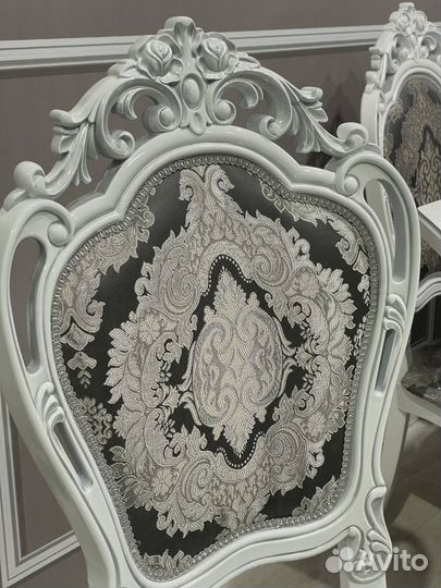 Обеденная группа кухонный комплект голд силик