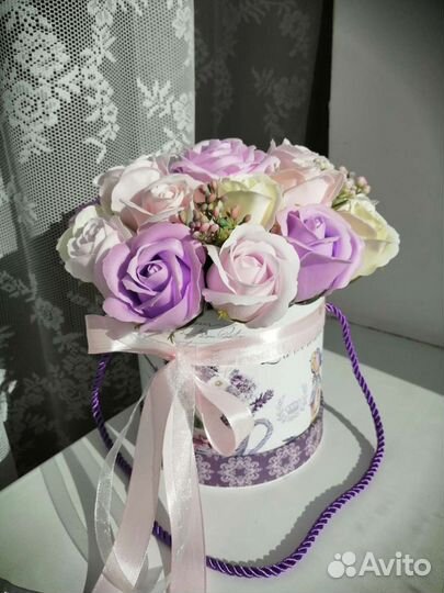 Подарок мыльные цветы