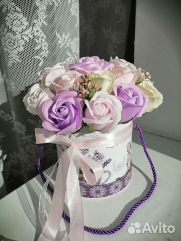 Подарок мыльные цветы