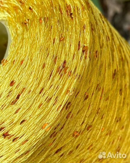 Пряжа с пайетками блестящая нарядная подмот люрекс