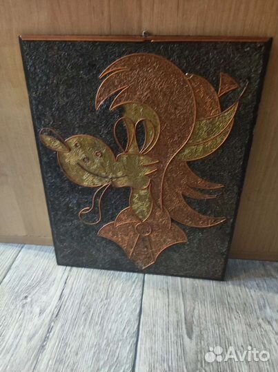 Панно из медной проволоки. Винтаж СССР