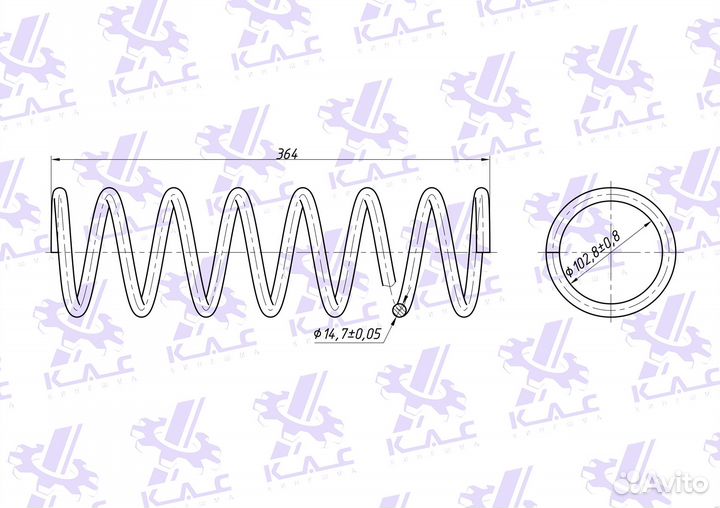 Пружина (2 шт.) передней подвески УАЗ 3160, 31519