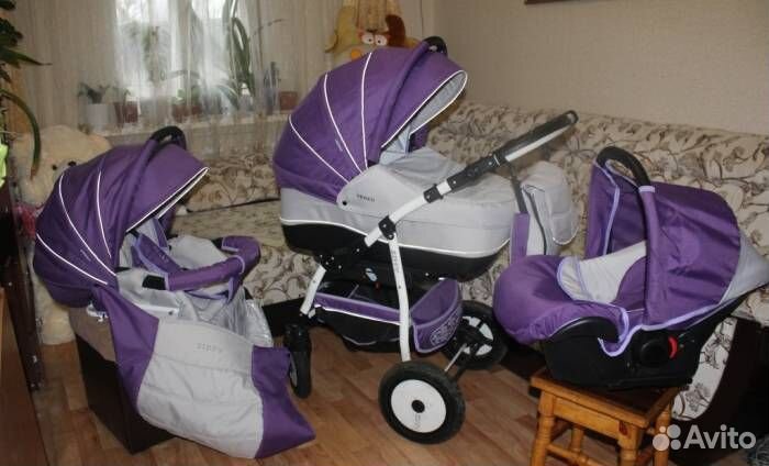 Коляска 3 в 1 Zipy verdi