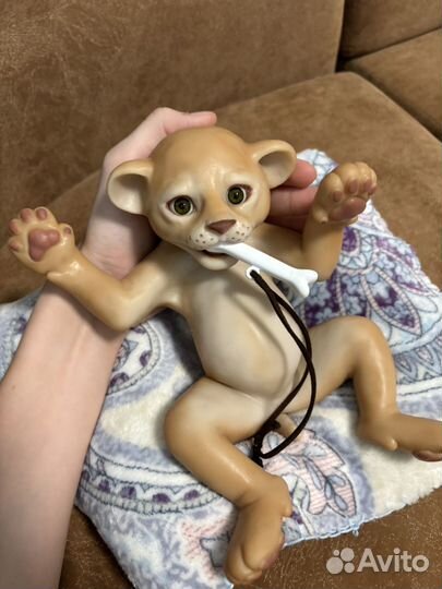 Силиконовый реборн львенок