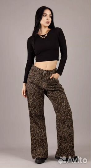 Леопардовые джинсы