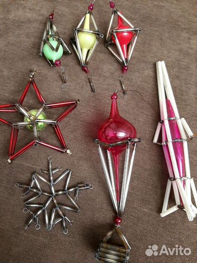 Елочные игрушки СССР стекло