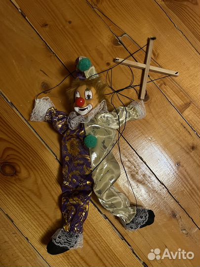 Кукла марионетка Клоун