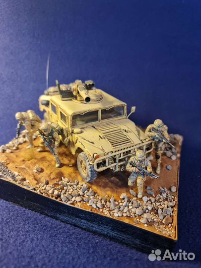 Диорама с моделью автомобиля США Hummer 1:35