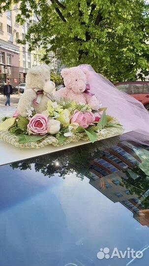 Украшения на машину на свадьбу с мишками