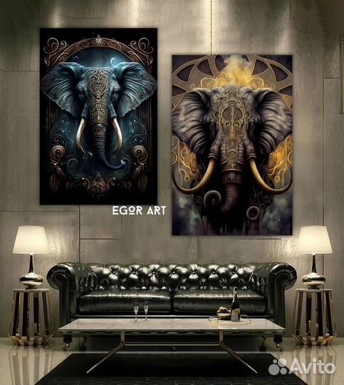 Большие картины на холсте лев в современном стиле