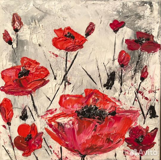 Картина маслом маки