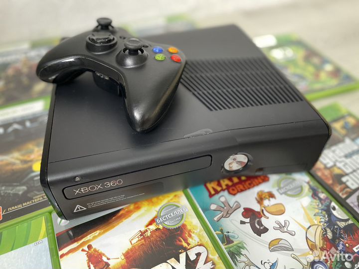 Xbox 360 slim freeboot 250 гб, 58 игр