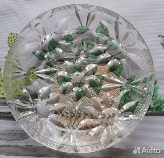 Менажница хрусталь Чехия, блюда 2 хрусталь