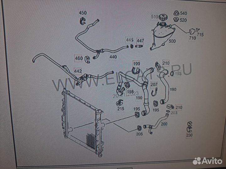 Mercedes W164 Патрубок радиатора нижний
