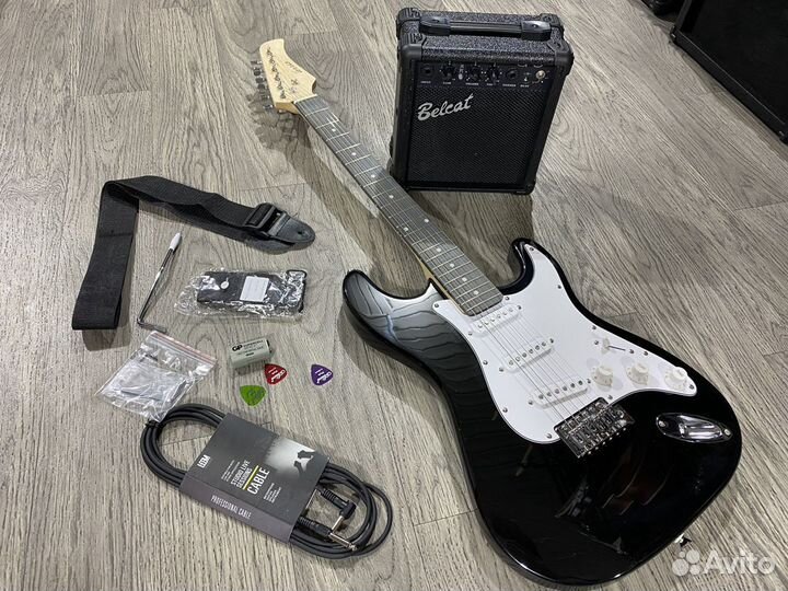 Электрогитара с комбиком комплект (разные цвета)