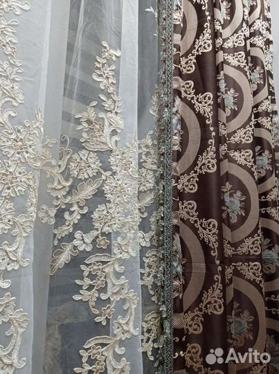 Шторы Франция.плотная шелковистая ткань