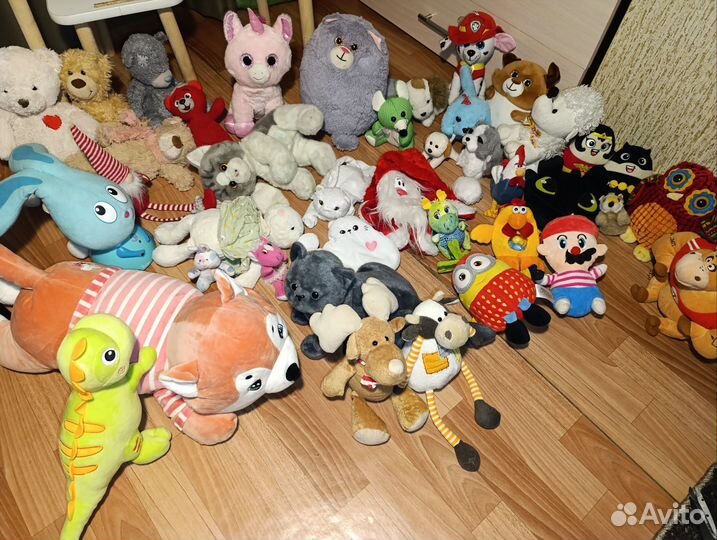 Мягкие игрушки,2 больших пакета