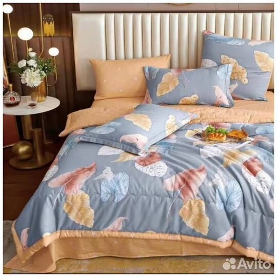 Евро, с готовым одеялом, сатин, 100 хлопок