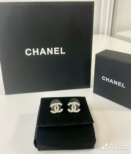 Серьги chanel бижутерия