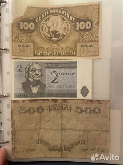 Коллекция банкнот Эстония, Финляндия