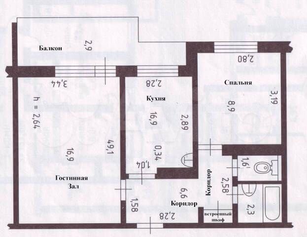 2-к. квартира, 46,1 м², 10/16 эт.