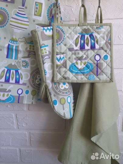 Текстиль для кухни набор 4 предмета ручной работы