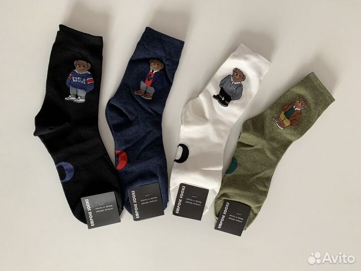 Носки с мишками комплект 4 пары