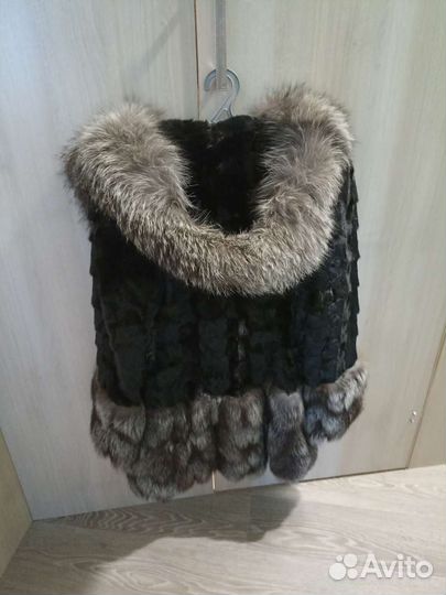 Шуба норковая с капюшоном
