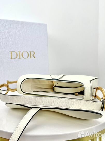 Сумка Saddle Christian Dior, белая