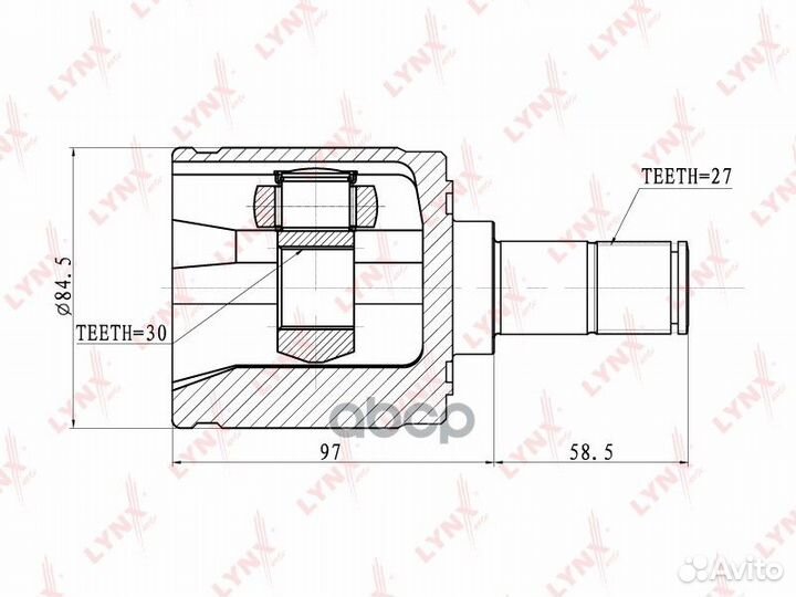 Шрус внутренний перед прав/лев CI3403 lynxauto