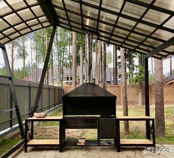Мангал с крышей