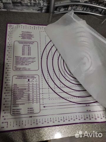 Силиконовый коврик для теста