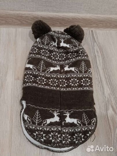 Шапка шлем для мальчика зима