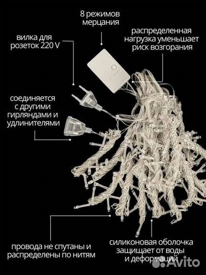 Гирлянда штора