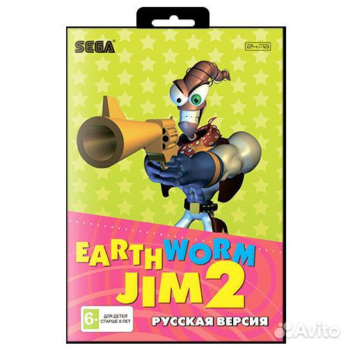 Earthworm Jim 2 Sega, русские субтитры