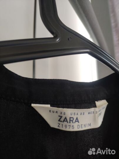 Платье чёрное zara миди на пуговицах XS